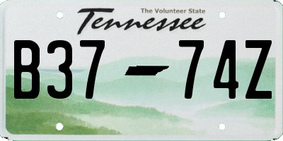 TN license plate B3774Z