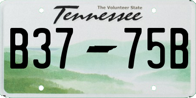 TN license plate B3775B