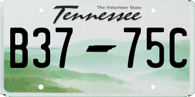 TN license plate B3775C