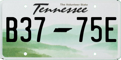 TN license plate B3775E