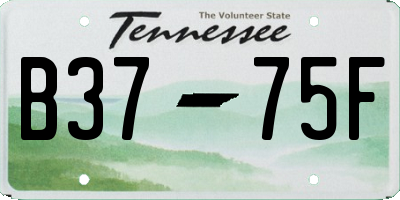 TN license plate B3775F