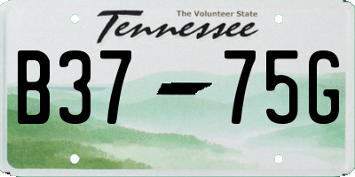 TN license plate B3775G