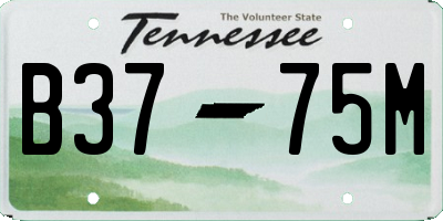TN license plate B3775M