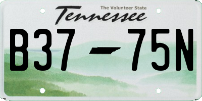 TN license plate B3775N