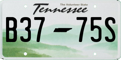 TN license plate B3775S