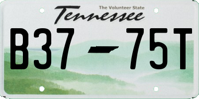 TN license plate B3775T