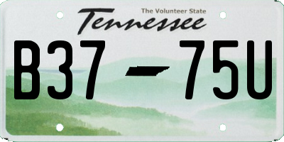 TN license plate B3775U