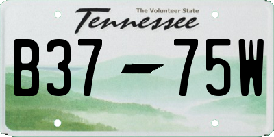 TN license plate B3775W