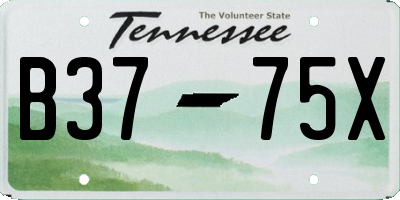 TN license plate B3775X