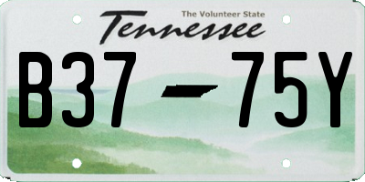 TN license plate B3775Y