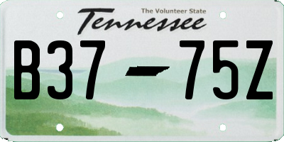 TN license plate B3775Z