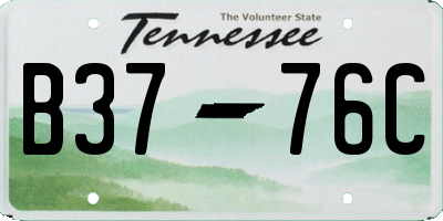 TN license plate B3776C