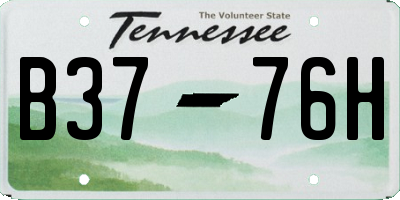 TN license plate B3776H