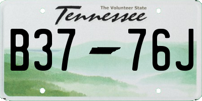 TN license plate B3776J