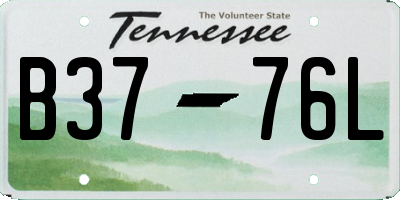 TN license plate B3776L