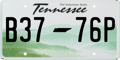 TN license plate B3776P