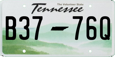 TN license plate B3776Q