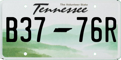 TN license plate B3776R