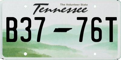 TN license plate B3776T