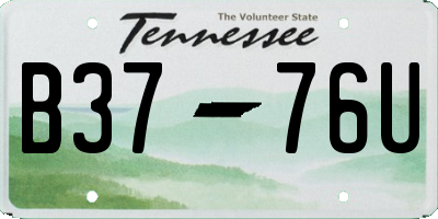 TN license plate B3776U