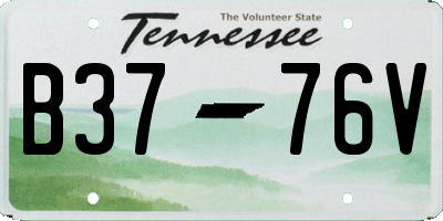 TN license plate B3776V