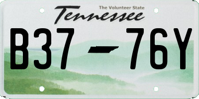 TN license plate B3776Y