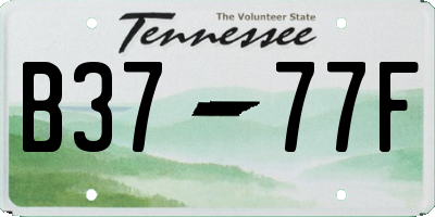 TN license plate B3777F