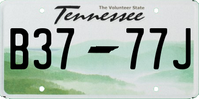 TN license plate B3777J