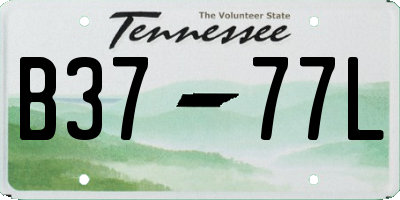 TN license plate B3777L