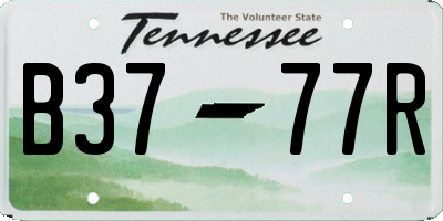TN license plate B3777R