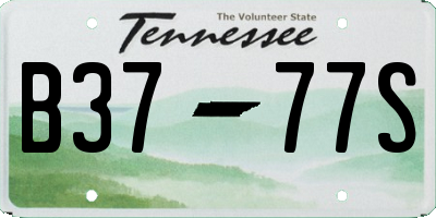TN license plate B3777S