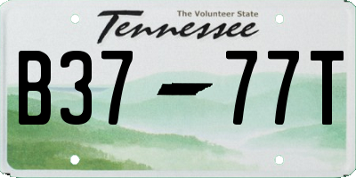 TN license plate B3777T