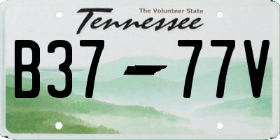 TN license plate B3777V