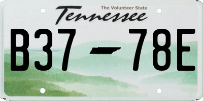 TN license plate B3778E