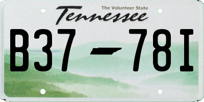 TN license plate B3778I