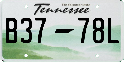 TN license plate B3778L