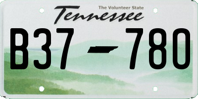 TN license plate B3778O