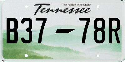 TN license plate B3778R