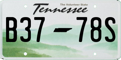 TN license plate B3778S