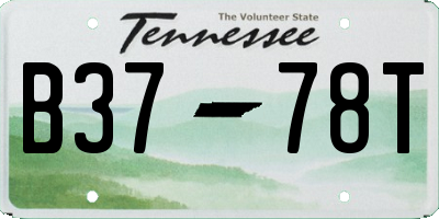 TN license plate B3778T