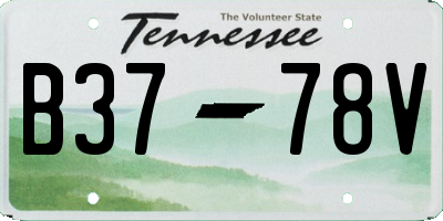 TN license plate B3778V