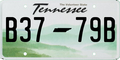TN license plate B3779B