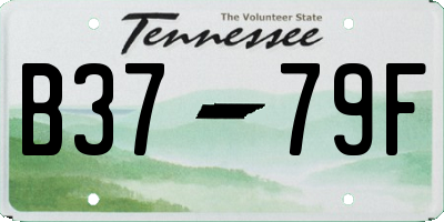 TN license plate B3779F