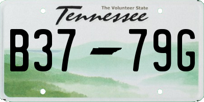 TN license plate B3779G