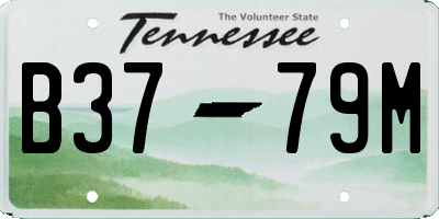 TN license plate B3779M
