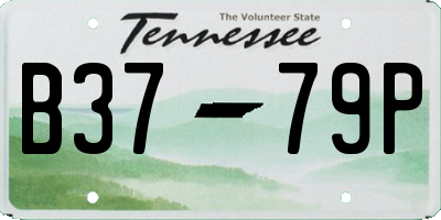 TN license plate B3779P