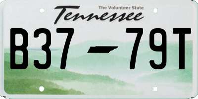 TN license plate B3779T