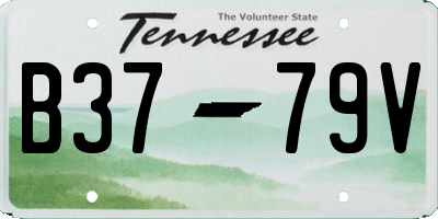 TN license plate B3779V