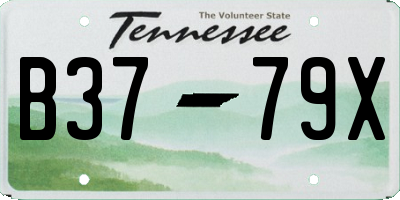 TN license plate B3779X