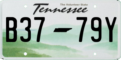 TN license plate B3779Y